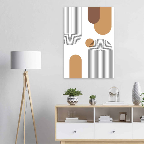 Artfulprints Poster met Lijst Boho – Neutral path   - 50x70 cm - Meerkleurig