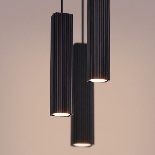 Sollux Lighting Hanglamp RAYO 3P zwart - 20x20x108cm