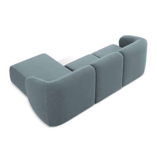 LaMiaSofa hoekbank rechts Cervo - bouclé - jeans - 248x166x102