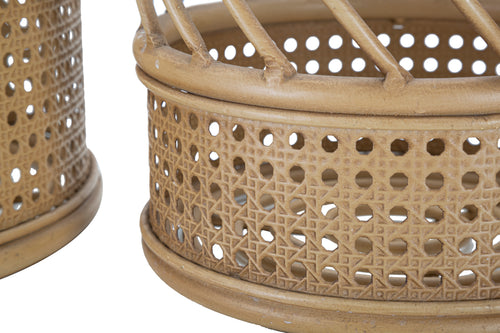 Mauro Ferretti plantenpot - set van 2 - Ø 30x25-22x18 cm - bruin