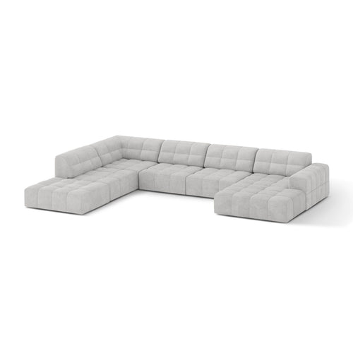 Cosmopolitan Design - Panoramische hoekbank links Chicago 7-zits, chenille geld - 263x375x78cm