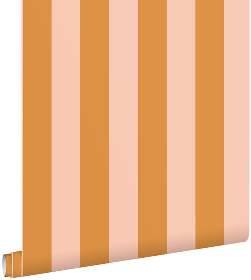 ESTAhome behang strepen oranje en roze - 50 x 900 cm - 131924