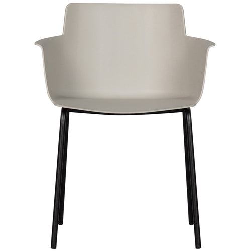 WOOOD eetkamerstoelen outdoor Foppe - Pp/Metaal - Mist - Set van 2 - vtwonen shop