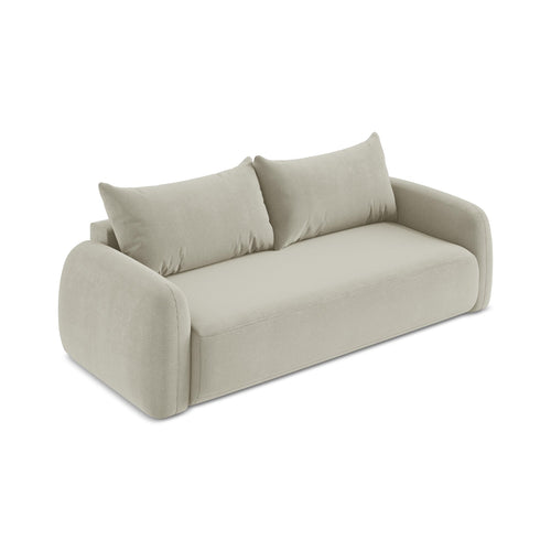 LaMiaSofa 3-zits slaapbank Amalfi - textuurstof - lichtbeige - 250x112x90