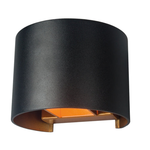 Artdelight wandlamp Gyro - 1 lichts - 11.2  x 9.7   cm - zwart goud