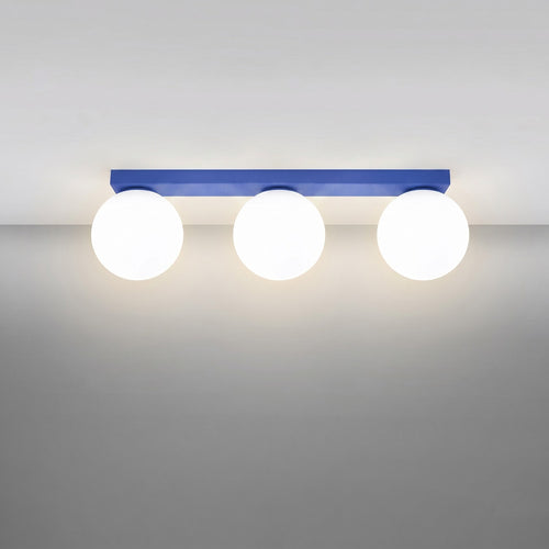 Sollux Lighting Plafondlamp YOLI 3 ultramarijn - 50x12x14,5cm