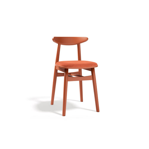 Set van 2 stoelen Bony flueel koraal - 47x42x80cm