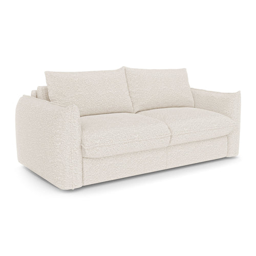Premium Interiors - Snel uitklapbare slaapbank ICON - bouclette crème 208cm