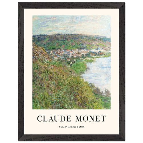 Artfulprints Poster met Lijst Claude Monet - View of Vétheuil   - 30x40 cm - Groen
