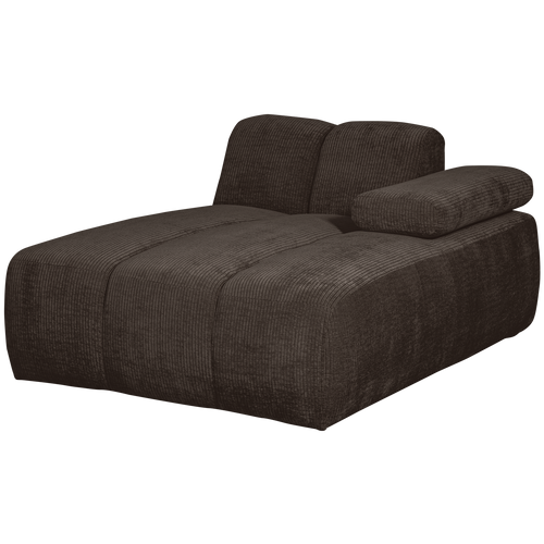 WOOOD chaise longue element rechts Mojo - Ribstof - Bruin-74x162x122cm - vtwonen shop