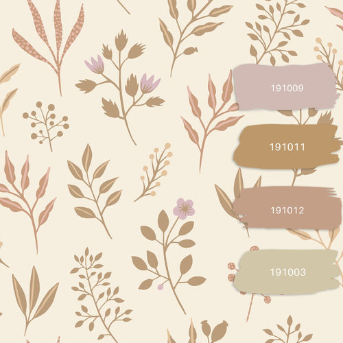 ESTAhome behang bloemmotief in Scandinavische stijl beige - 53 cm x 10.05 m - 139738