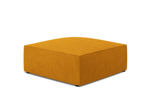 Micadoni Poef Ruby ribfluwelen, geel - 93x93x40cm