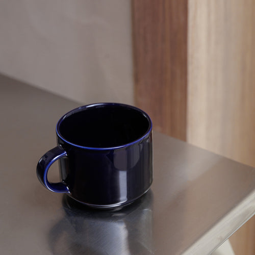 S|P Collection - Kop 25cl midnight blue Aster - Set van 4