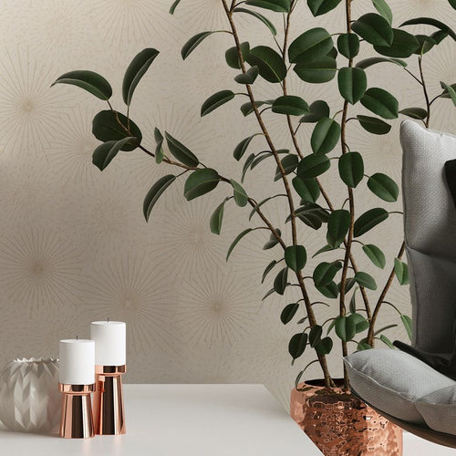 A.S. Création behang terrazzo crème en goud - 53 cm x 10.05 m - AS-388183 - vtwonen shop