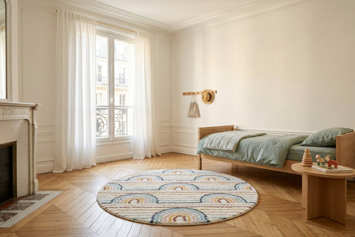 AFK Living vloerkleed Sunny - voor kinderen - veelkleurig - 160x160 cm
