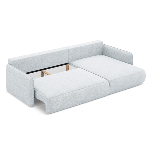 LaMiaSofa hoekbank rechts Palermo - chenille stof - lichtblauw - 240x148x86