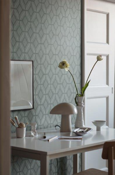 Borastapeter behang grafisch motief groen - 53 cm x 10.05 m - 660548 - vtwonen shop