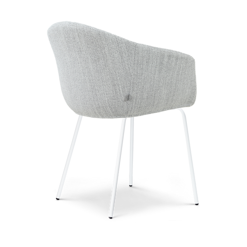 Nolon Nora-Otis Eetkamerstoel Grijs Melange - Wit Onderstel