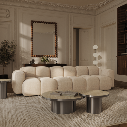 Premium Interiors - Modulaire bank MOSS - velours met structuur  258cm