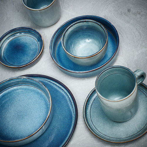 ONA - Servies 12-delig blauw Duna - vtwonen shop