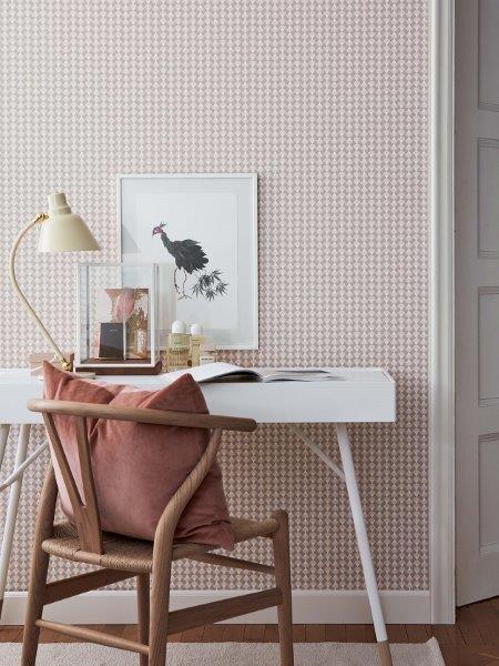 Borastapeter behang grafisch motief roze - 53 cm x 10.05 m - 660711 - vtwonen shop