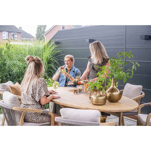Garden Impressions tuinset Alora - Tamako - bruin - 220x115 cm - ovaal - 7-delig