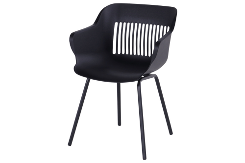 Hartman Tuinstoel Jill Rondo - Zwart Kunststof - Set Van 2 - vtwonen shop