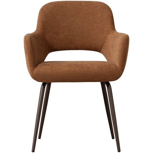 WOOOD eetkamerstoelen Jenny - Geweven Stof - Bruin - Set van 2 - vtwonen shop