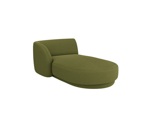Micadoni linker meridiaan Miley 2-zits, boucle donker olijfgroen - 156x90x70cm