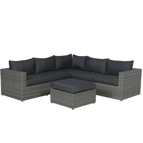 Cayman II lounge set 4-delig - organic grey/antraciet