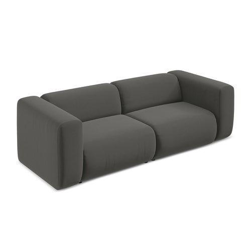 LaMiaSofa 3-zits bank Bari - velours - staal - 228x89x70