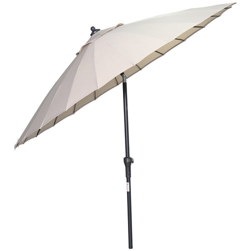 Manilla parasol - Ø250 cm - carbon black - ecru