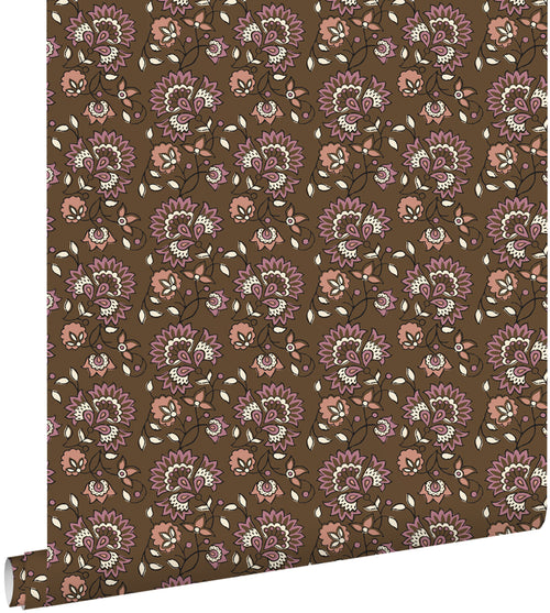 ESTAhome behang vintage bloemen bruin - 50 x 900 cm - 131821