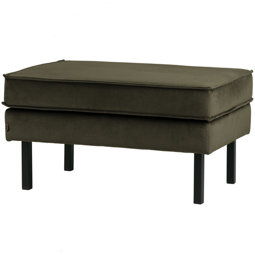 BePureHome hocker op poten Rodeo - Velvet - Green Hunter - 45x84x54 - vtwonen shop