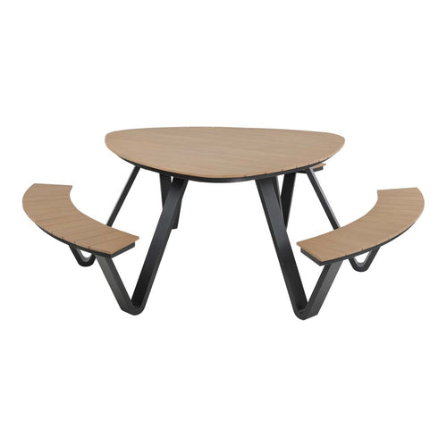 Lesli Living picknickset Arezzo - antraciet - 224,5x212x74cm