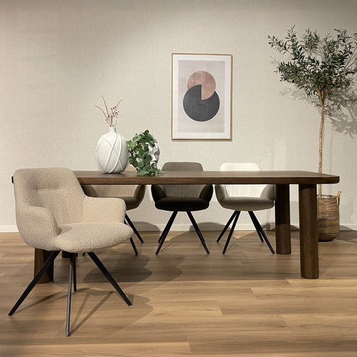 Livingfurn eetkamertafel Badou - 240cm - mangohout