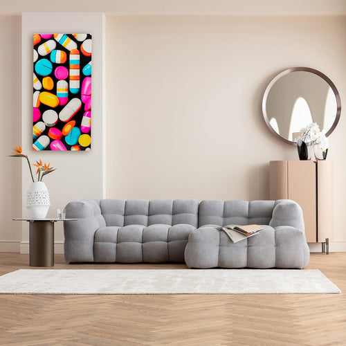 Kare Design Schilderij gestreepte capsules 70x140cm