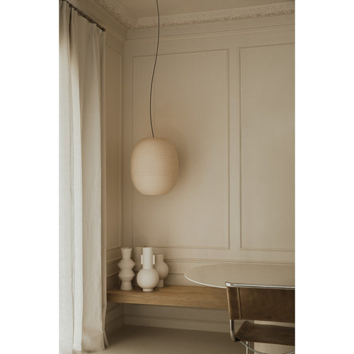 Faro TIERRA Plafondlamp met koepelvormige hanglamp van 47 cm naturel