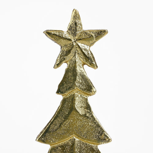Mica Decorations Decoratie boom champagne - l18xb7xh32cm - Aluminium, Marmer - Champagne
