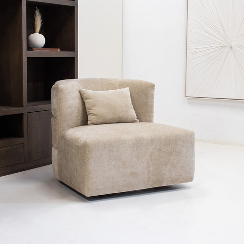 DÉJA Living Draaifauteuil Ethan - Beige Stof - 88x95x75cm