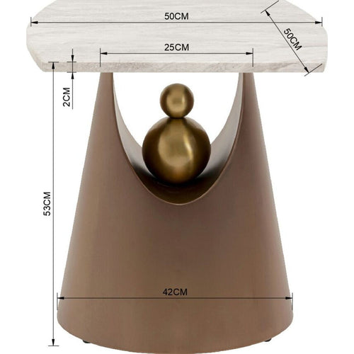 Kare Design Bijzettafel Geraldo 50x50cm