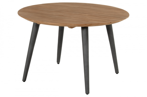 Hartman Tuintafel Sophie Studio - Naturel/Zwart Teakhout - Ø120x77cm - vtwonen shop