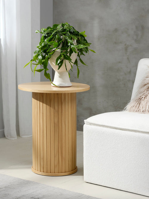 Rebellenclub Bijzettafel Taree - ø50 cm - Eiken