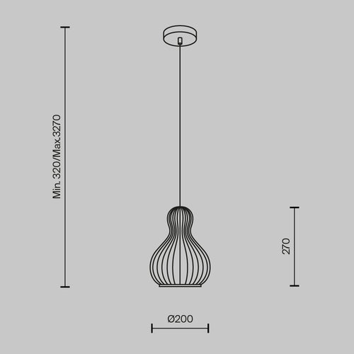 Maytoni - Hanglamp Roots - Zwart - Ø20 - vtwonen shop