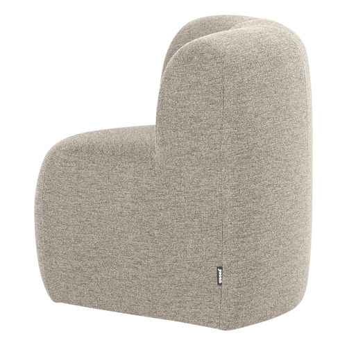 WOOOD eetbank hoek met rugleuning Mojo Base - Bouclé - Beige - 83x80x80