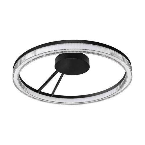Nova Luce LONELA Geïntegreerde LED-plafondlamp, halfverzonken, zandkleurig zwart, Triac dimbaar, 28W, 1680lm, 3000K