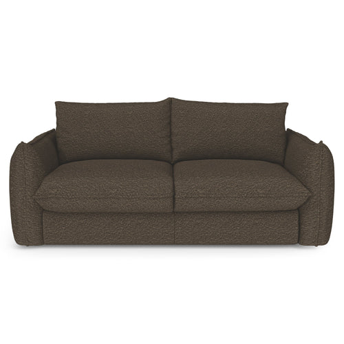 Premium Interiors - Snel uitklapbare slaapbank ICON - bouclette espresso-bruin 208cm