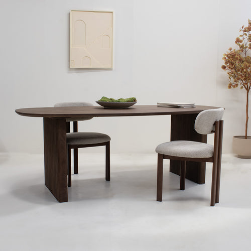 Giga Meubel Eettafel Aya - Donkerbruin Mangohout - 250x100x76cm