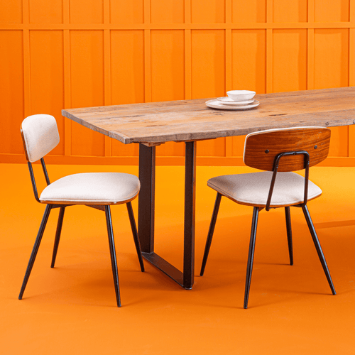 Signature - BABETTE Set van 2 stoelen - Beige - 45x45x79 cm