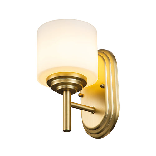Elstead Feiss Malibu Wandlamp Geborsteld Messing, IP44